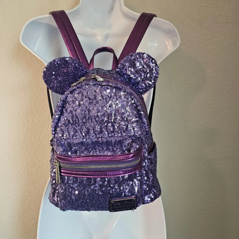 Loungelfy‎ purple potion retired sequin backpack mini